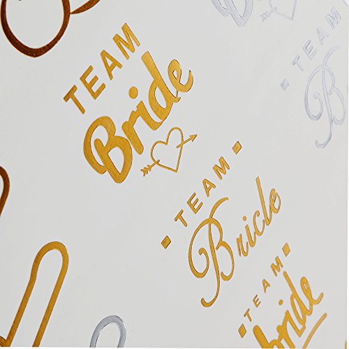 Goldge 2er Gold Temporäres Tattoo Aufkleber Partz Braut Hochzeit für Junggesellinnenabschied - 2