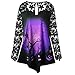 Produktbild Damen Halloween Kostüm,Geili Frauen Mode Halloween Kürbis Druck Spitze Patchwork Asymmetrische Langarm T-Shirt Tops Bluse Damen Große Größe Freizeit Oberteile
