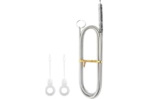 Panthem Spazzola flessibile per frigorifero, cucina pieghevole fogna scarico spazzola di pulizia, in acciaio inox nylon primavera frigorifero foro di scarico strumento draga 155 cm spazzola nera