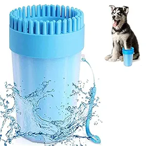 Dog Paw Cleaner, Portable Dog Foot Cleaner, Walkee Paws Dog Scrubber for Bath, 2 In 1 Portable Silicone Pet Cleaning Brush Feet Cleaner for Dogs Grooming with Muddy Paw.