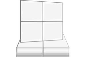 WoStick - Azulejos cuadrados 3D autoadhesivos que se despegan y pegan, para pared y salpicadero de cocina y baño, blanco (10 hojas, 30,5 x 30,5 cm)