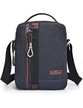 HongyuTing Herren Vintage Canvas Schultertasche Umhängetasche Retro Messenger Bag für Schule, Büro, Lässige