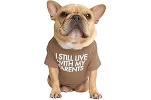 Junhouse Bulldog Clothes Pet Clothing Puppy T-shirt Spring Summer Soft Comfy Breathable Quick Dry Dog Outfit Pullover For Small Medium Large Puppy Dogs (L,Khaki)