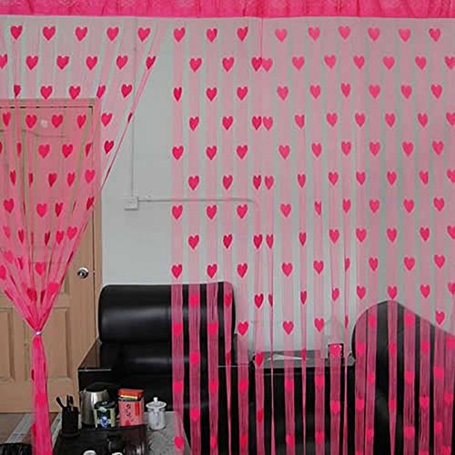Moresave Herz Linie Quaste Schnur Tür Vorhang Faser Wand Fenster Raum Tassel 200cm x 100cm
