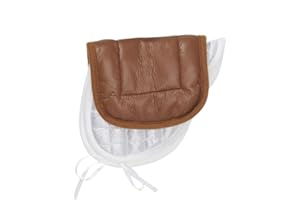 Panduro Hobby Horse | Kit de Selle en Cuir Synthétique Marron (24 x 16 cm) avec Tapis Matelassé Blanc (33 x 19 cm) | Accessoires pour Cheval de Bataille