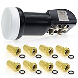 QUAD LNB für 4 Teilnehmer Direkt Anschluss ohne...