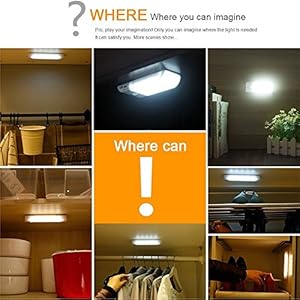 LED Unterbauleuchte Warmweiß 3000k, MIRI USB Wiederaufladbar Kabellose