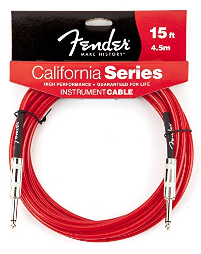 Fender CALIFORNIA CLEARS Cable - Candy Apple Red (rojo) 15Ft. (4.5m)