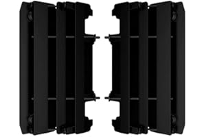 POLISPORT 8985500003 - Set di griglie per radiatore in polipropilene resistente e durevole senza hardware compatibile con le moto Yamaha in colore nero