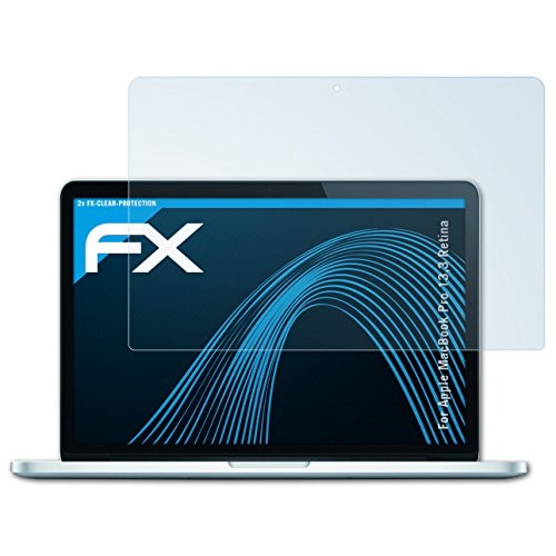 Apple MacBook Pro 13,3 Retina Schutzfolie - 2 x atFoliX FX-Clear kristallklare Displayschutzfolie