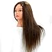 Neverland Professional 22" 100% Real Human Hair Hairdressing Equipment Styling Head Doll Mannequin Training Head Tools Braiding Cutting Student Practice Model with Clamp