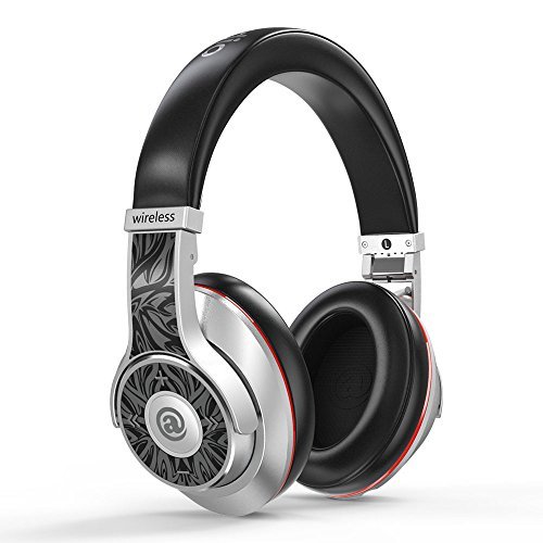 Preisvergleich Produktbild Aladdinaudio Acura Pro Bluetooth Kopfhörer Over-Ear Stereo Wireless Noise Cancelling Kopfhörer Professionelle Hi-Fi Headset Heavy Bass CSR 4.2 NFC DJ Studio mit Mikrofon und Wired Mode - Silber