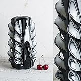 Geschnitzte Kerze - Handgemachtes Paraffin Großes Schwarzes Schwan Hochzeit Mittelstück Décor - EveCandles