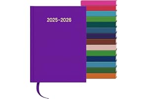 Top Sale 2025-26 A5 Page Per Day Academic/Mid-Year Diary – Hard Cover Planner with Matching Ribbon – Purple