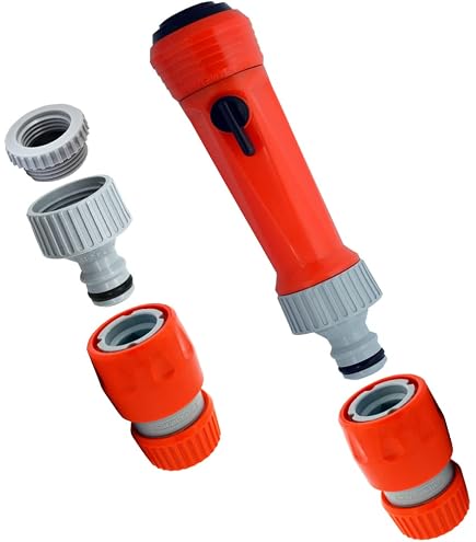YourCasa Doccetta Da Giardino In Alluminio Con Impugnatura Ergonomica - Ugello Regolabile Con Attacco Rapido Universale E Funzione Di Blocco