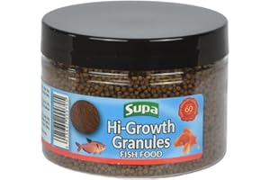 Supa Hi-Growth Granules Fish Food 100 gram 1.5 mm, For All Coldwater and Tropical Fish, Made From Premium Quality Ingredients Which Offer A Nutritionally Balanced Diet,