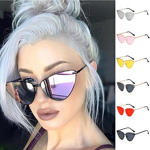 Clearance Sale!OverDose Ins Hot Girls Vintage Cateye Frame Shades Acetate Frame UV Glasses Sunglasses(#1)