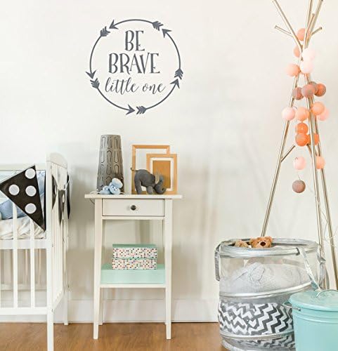 Be Brave Little One Wall Decal | Baby Boy Nursery Wall Decal Arrow Decal | Aztec Nursery Decor | Little Warrior Decal