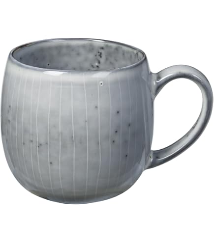 Broste Copenhagen Becher Nordic Sea – Handgefertigtes Steinzeug In Grau-Blau, 1er Pack