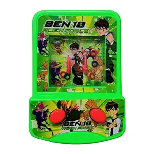 KARBD Ben 10 Ring Toss Water Game Double Button Handheld Water Console Game for Kids Boys Girls All Age Children 2 Button with Rings Game Transparent Mobile Phone Video Games Plastic Toy Return Gifts