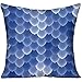 Produktbild Monicago Zierkissenbezüge, Throw Pillow Covers, Cool Blue Fish Scales Fashion Cushion Cover for Couch Sofa Decor Pillowcases 18 x 18 inches
