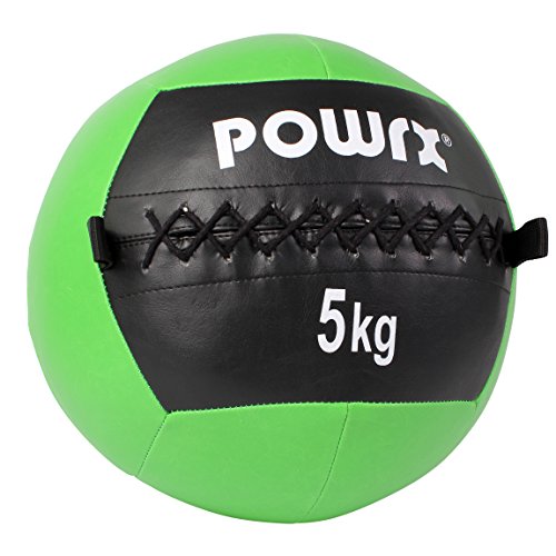 Medizinball Wall-Ball Gewichtsball Gymnastikball Deluxe von POWRX 2 – 10 kg | versch. Farben - 3