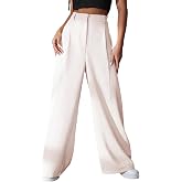 GRECIILOOKS Women High Rise High Waist Trousers Flared Korean Style Formal Pants| Elegant Workwear for Office, College & Even