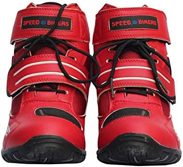 Motorcycle Shoes, Motorbike Accessories, Motorbike Boots, Soft Motorbike Boots, Waterproof Motorcycle Boots Speed Motocross Boots Non-Slip Motorcycle Shoes 6 red