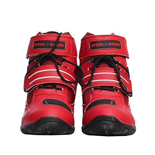 Motorcycle Shoes, Motorbike Accessories, Motorbike Boots, Soft Motorbike Boots, Waterproof Motorcycle Boots Speed Motocross Boots Non-Slip Motorcycle Shoes 6 red