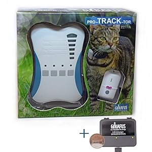 Rastreador de Mascotas Mini Girafus® Pro-Track-Tor Localizador con Ondas de Radio Anti-Pérdida Gato, Perro – 4 transmisor + Cargador Incluido
