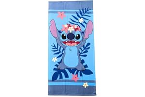 My sweety pop - Ręcznik plażowy Stitch - Ręcznik kąpielowy - Lilo i Stitch - Dzieci - 70 x 140 cm - 100% Poliester - Wakacje - Pomysł na prezent (Stitch - Ciemnoniebieski)