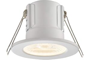 ENDON Saxby 74707 ShieldECO IP65 Fire Rated 8.5W 3000K LED Dimmable Bathroom Downlight Matt White