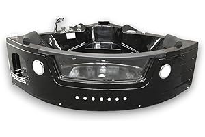 GRAFICA MA.RO SRL BAIGNOIRE BALNEO MASSANTE NOIR Model Majestic 140 x 140 cm ANGLE HAUTE - BAIN TOURBILLON - 2 PERSONNES CHROMOTHERAPIE