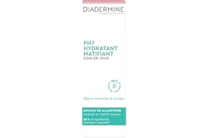 Diadermine - Crème de Jour Visage PH7 - Soin de Jour Hydratant Matifiant - Peau normales à mixtes - 88% d'ingrédients d'origine naturelle - Contenant de 50 ml