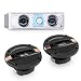 Produktbild auna MD-170-BT Car-Hifi-Set Autoradio + 4-Wege-Boxen (50 Watt RMS Lautsprecher, UKW-Tuner, AUX, MP3, USB, SD, Bluetooth, Fernbedienung) weiß