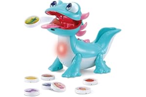 VTech - Zébulon, Mon Compagnon Glouton, Animal Interactif Axolotl Qui Parle, Chante, Mange et Réagit, Découverte en Couleurs des Émotions, Jouet Éducatif, Cadeau Enfant Dès 2 Ans - Contenu en Français