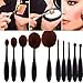 Internet 10PC/Set Toothbrush Eyebrow Foundation Eyeliner Lip Oval Brushes