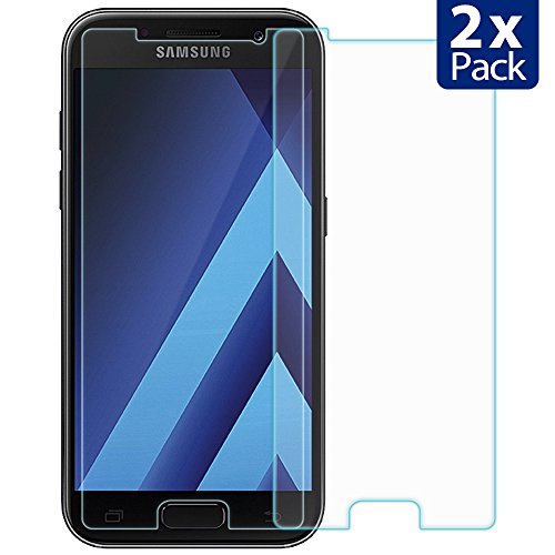 Samsung A5 2017 Schutzfolie, Elekin [2 Pack] Samsung A5 2017 Panzerglas Displayschutzfolie 9H Härtegrad 99% Transparenz Hartglas Screen Protector Schutzglas für Samsung A5 2017