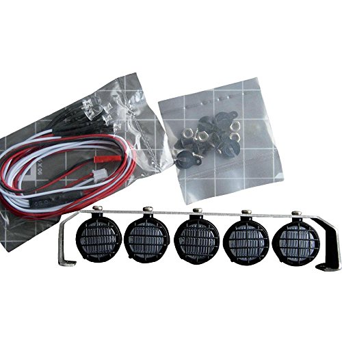 Preisvergleich Produktbild Amewi DACHSCHEINWERFER 5LEDS Silber / SCHWARZ