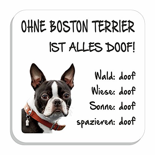 Kühlschrankmagnet "Ohne Boston Terrier ist alles doof!"
