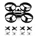 Produktbild GEEDIAR Original JJRC H36 Drohne Ersatzteile Propeller Stützen mit Rahmen für JJRC H36 Eachine E010 und Blade Inductrix Micro Drone