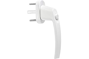 SOTECH Poignée de fenêtre avec bouton poussoir et grille 45° 28 x 151 x 62 mm poignée de porte en aluminium blanc poignée de porte pati