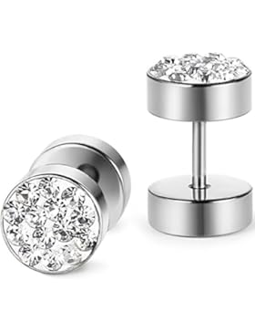 Cameleon-Shop - Fake Plug Ohrstecker Edelstahl - Zirkonia - 8mm