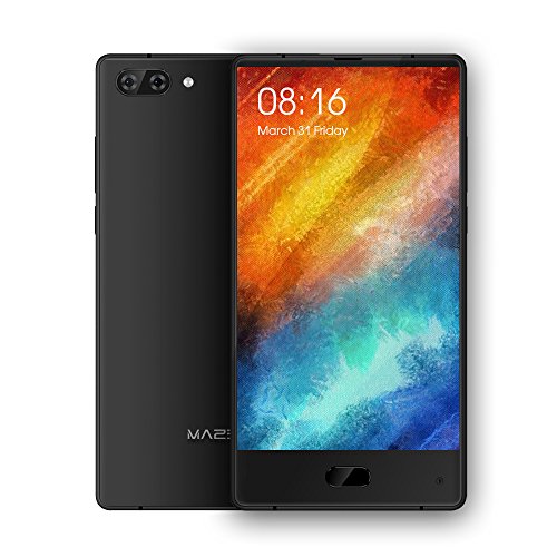 MAZE Alpha 4G Smartphone Android 7.0 Octa Core procesador 6.0 Pulgadas 1920 * 1080 píxeles Resolución de FHD 4GB RAM + 64GB ROM 13.0MP AF + 5.0MP Cámaras traseras Dual GC5024 5.0MP FF Cámara frontal Dual SIM Dual Standby 3900mAh Batería Huella digital Gesto OTG Carga rápida -Negro