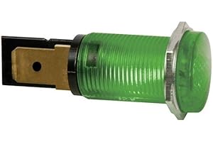 Perel 124041 Señal Lámpara, 14 mm, 230 VAC, Verde