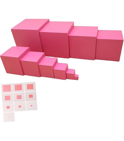 Edu Fun Montessori Zylinderblöcke – Variante 2, Gleiche Höhe, Unterschiedliche Durchmesser, Aus Massivholz, Für Kinder Ab 3 Jahre