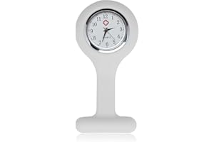 Nazaz Montre à Gousset d'Infirmière, Montre Trotteuse en Silicone avec Broche, Convient aux infirmières et Autres Professionnels de la santé,Précis et Facile à Lire, Facile à Transporter