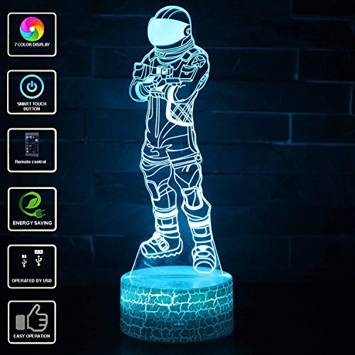 3d Visual lámpara, LED Dormitorio Lámpara Night Light de escultura luces escritorio luces para niños regalo con mando a distancia.