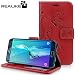 Samsung S6 Edge Plus Cover, REALIKE™ {Imported} Premium Leather Wallet Flip Case For Samsung Galaxy S6 Edge Plus (Royal Style Series - Wine) RS.797.00