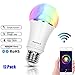 Produktbild HiGOLE Smart LED Licht(E27 RGBW WIFI),Mehrfarbig für Schlafzimmer,Dimmbare Warmmes weißes Licht,Magic Lighting kompatibel mit Amazon Alexa/Google Assistent/IFTTT [Energieklasse A++] - 12 Pack - wifi